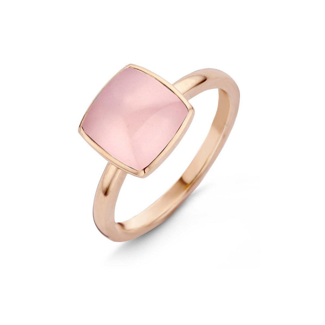 One More 18 Karaats Roségouden Pantelleria Ring met Roze Kwarts en Parelmoer - 051576XN