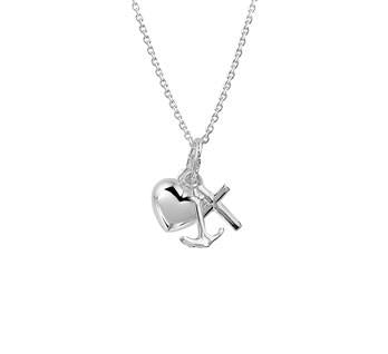 Zilveren collier met G+H+L hanger
