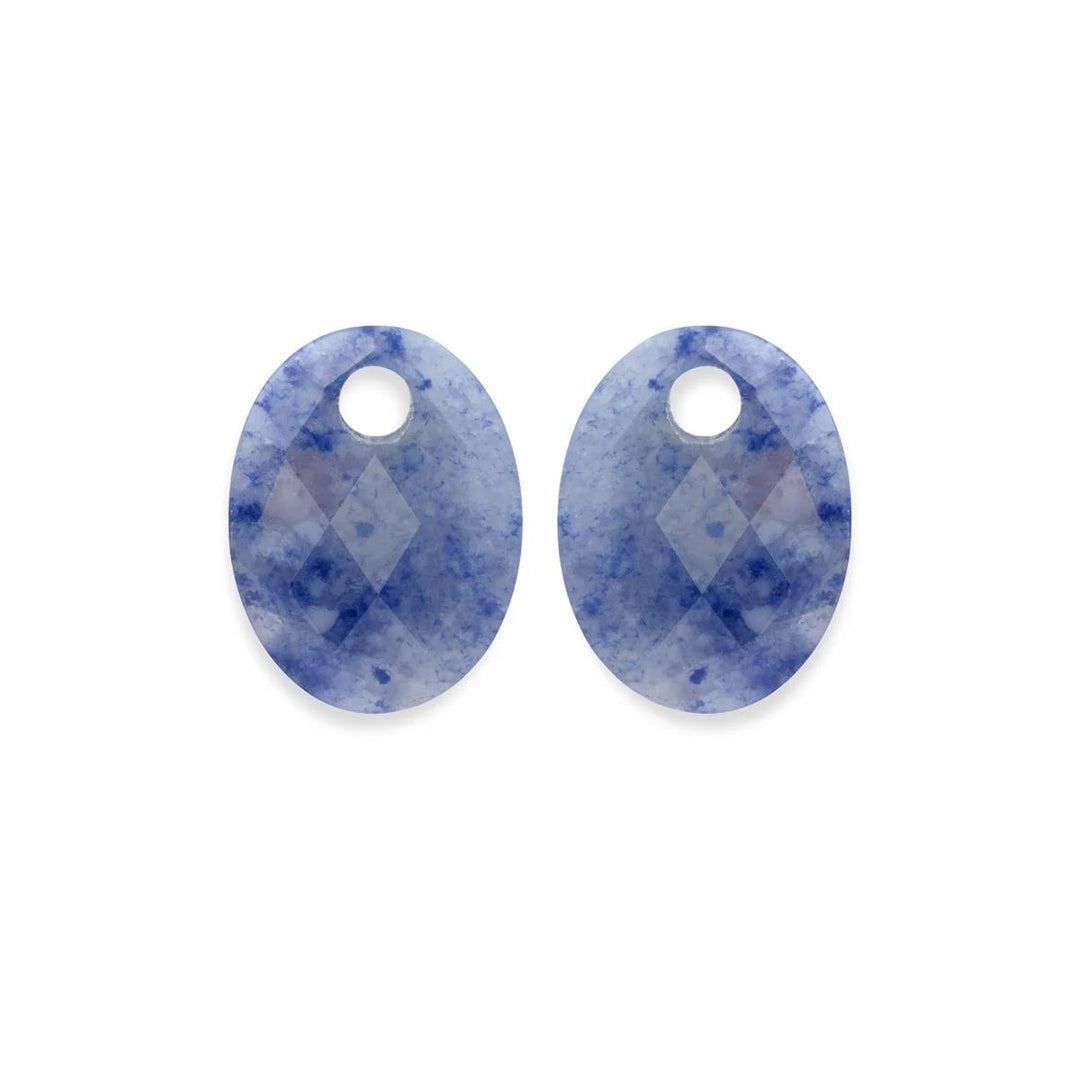 Earstones | Medium Oval Blue Aventurine EAGEM37-MO