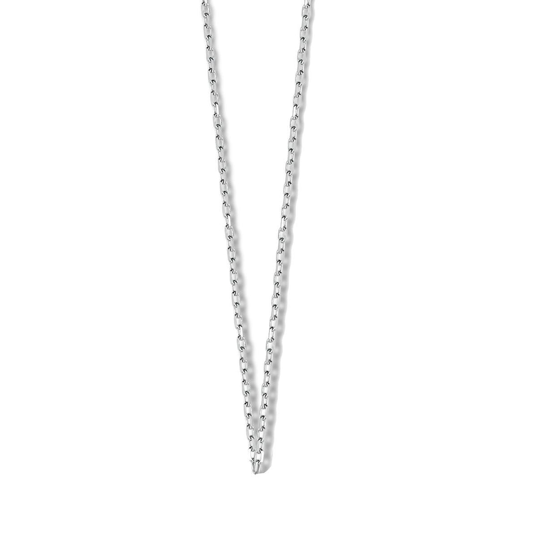 Ischia Basics halsketting 45 cm in 18 Kt Wit goud 18 kt FLW040/42