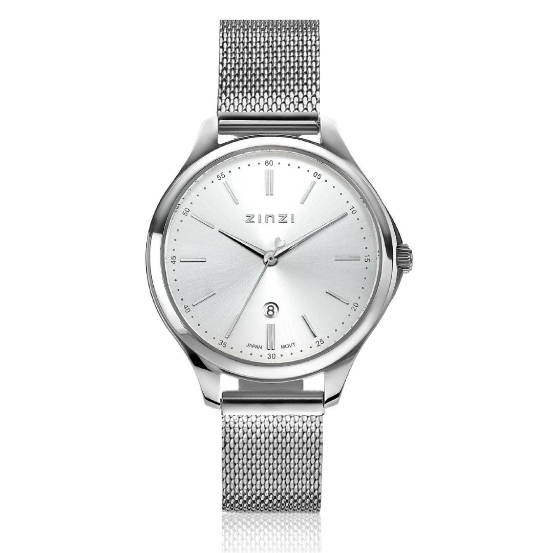 ZINZI Classy horloge 34mm zilverkleurig ZIW1002M