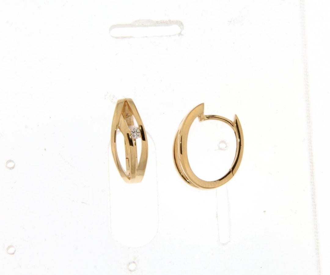 Oorstekers scharnier creolen Au750 Geel goud 18 kt 060703A