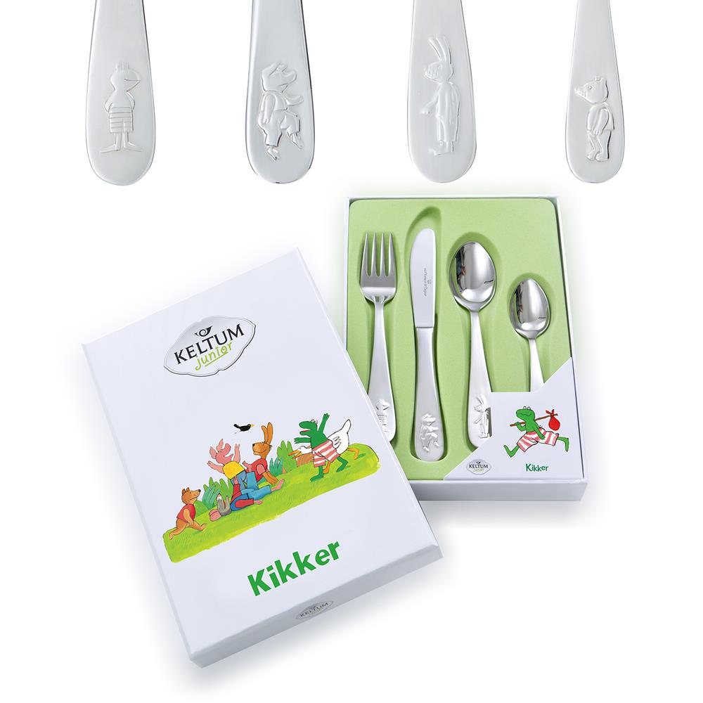 KELTUM KS066.GA4 KINDERBESTEK KIKKER EDELSTAAL 4-DELIG