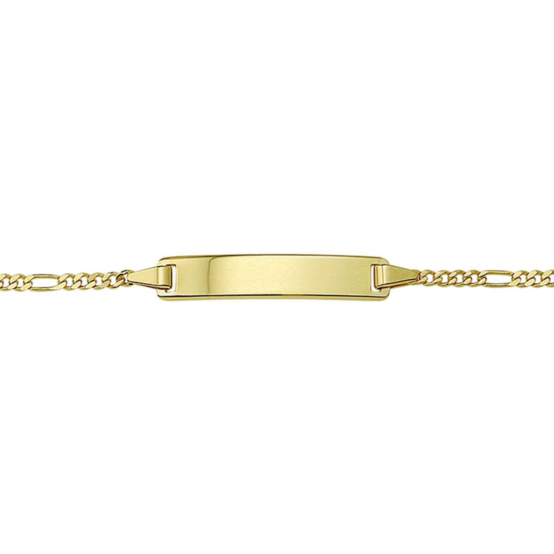14 kt graveerarmband figaro 5,0 mm