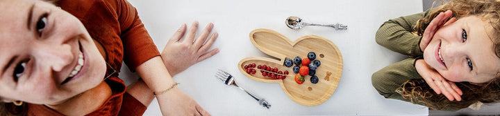 Bamboebord nijntje met 2-delig bestek rvs 4247070