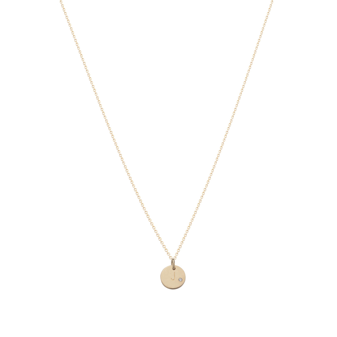 Coin Necklace Mini 1 Diamond