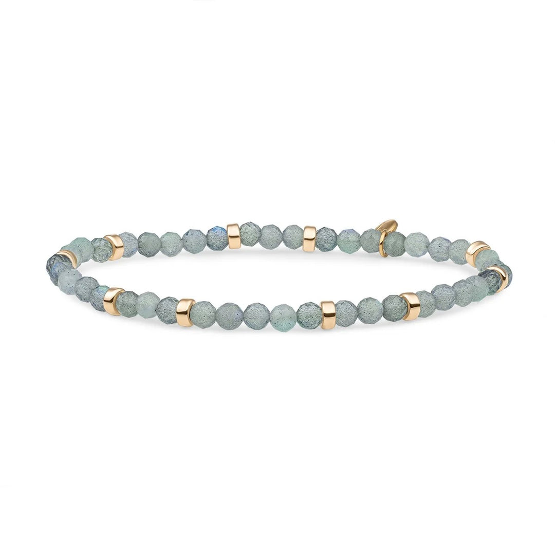 Bracelet | Labradorite Roundel Interstellar - Gold SBG-GEM18-MIX-RDL