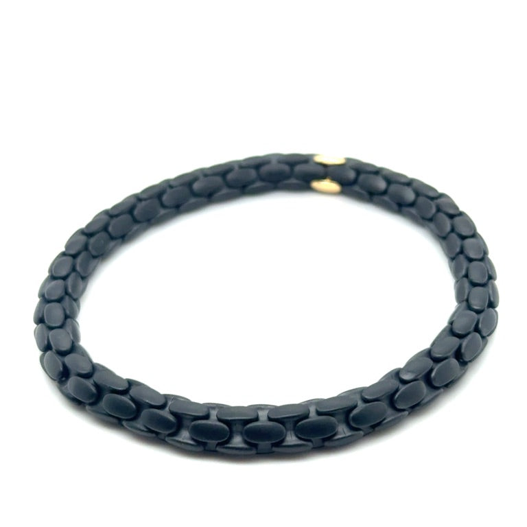 18kt Orotech Bracelet Black Ceramic B11661SY
