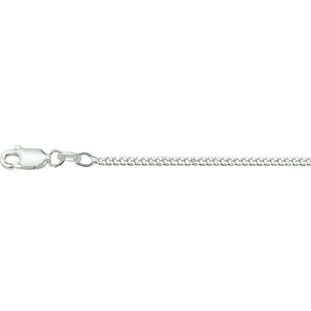 Zilver gerhodineerd collier gourmet 2,1 mm 60 cm