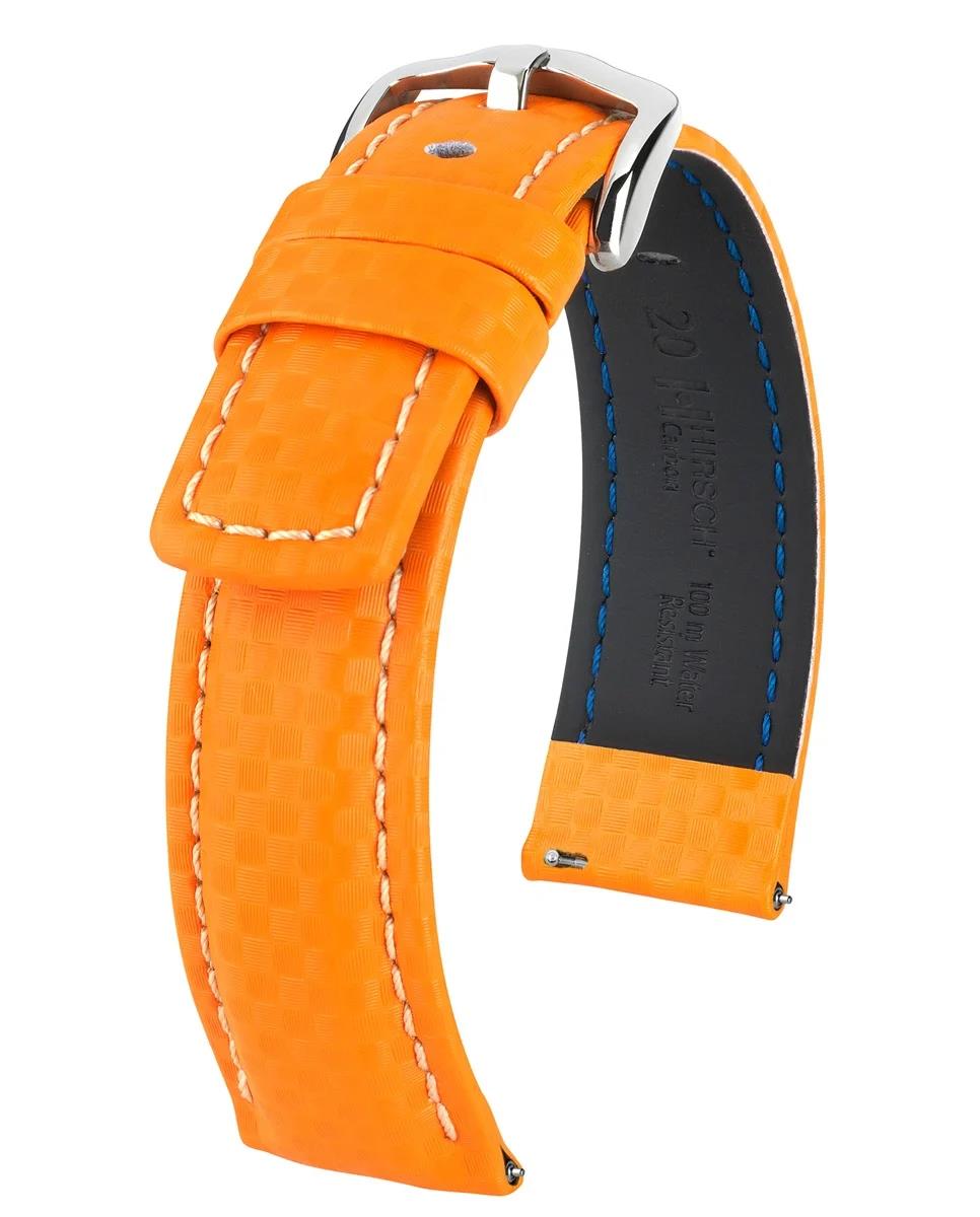HIRSCH CARBON L ORANGE CALF 20/18MM