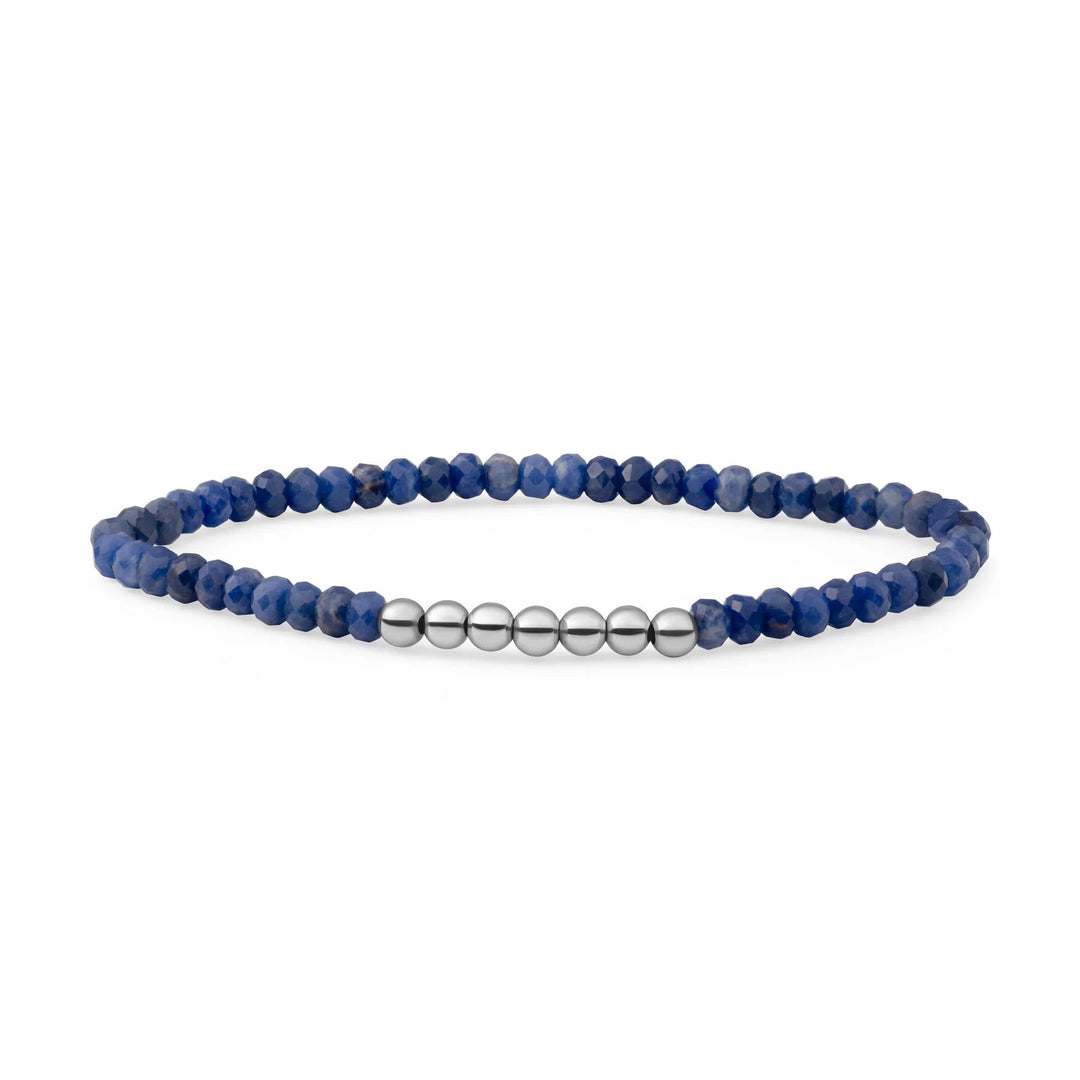 Sodalite 6mm fuse beads | silver SB-S-6MM-FUSE-G20