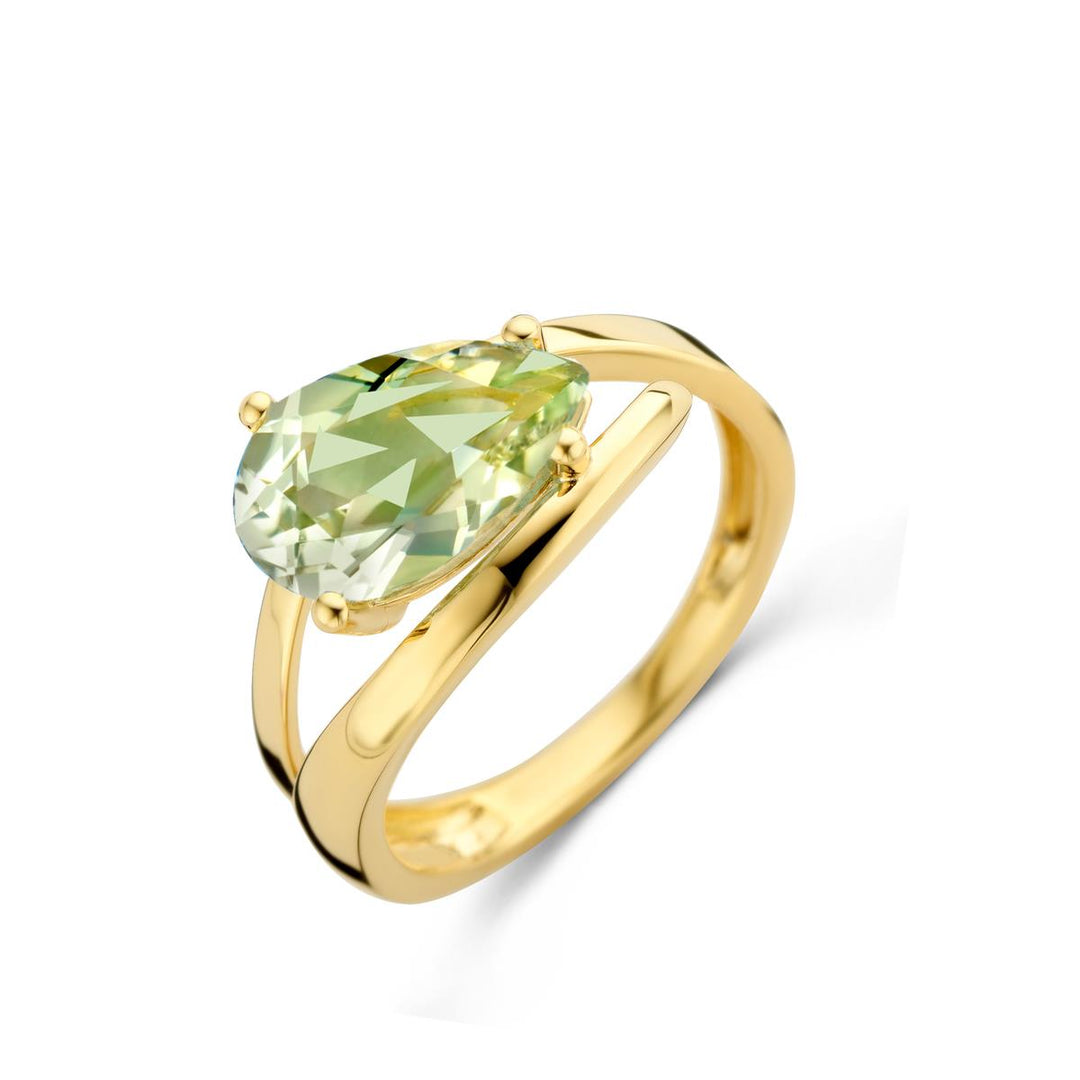 18 kt ring prasioliet