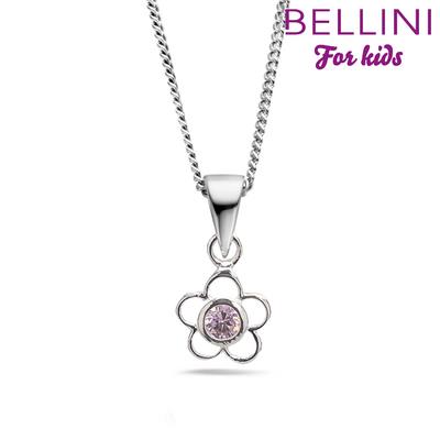 Zilveren hanger bloem (incl. collier) 574.060