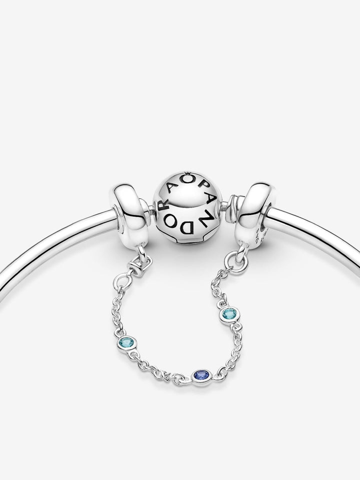 Triple Blue Stone Safety Chain 791688C01-05