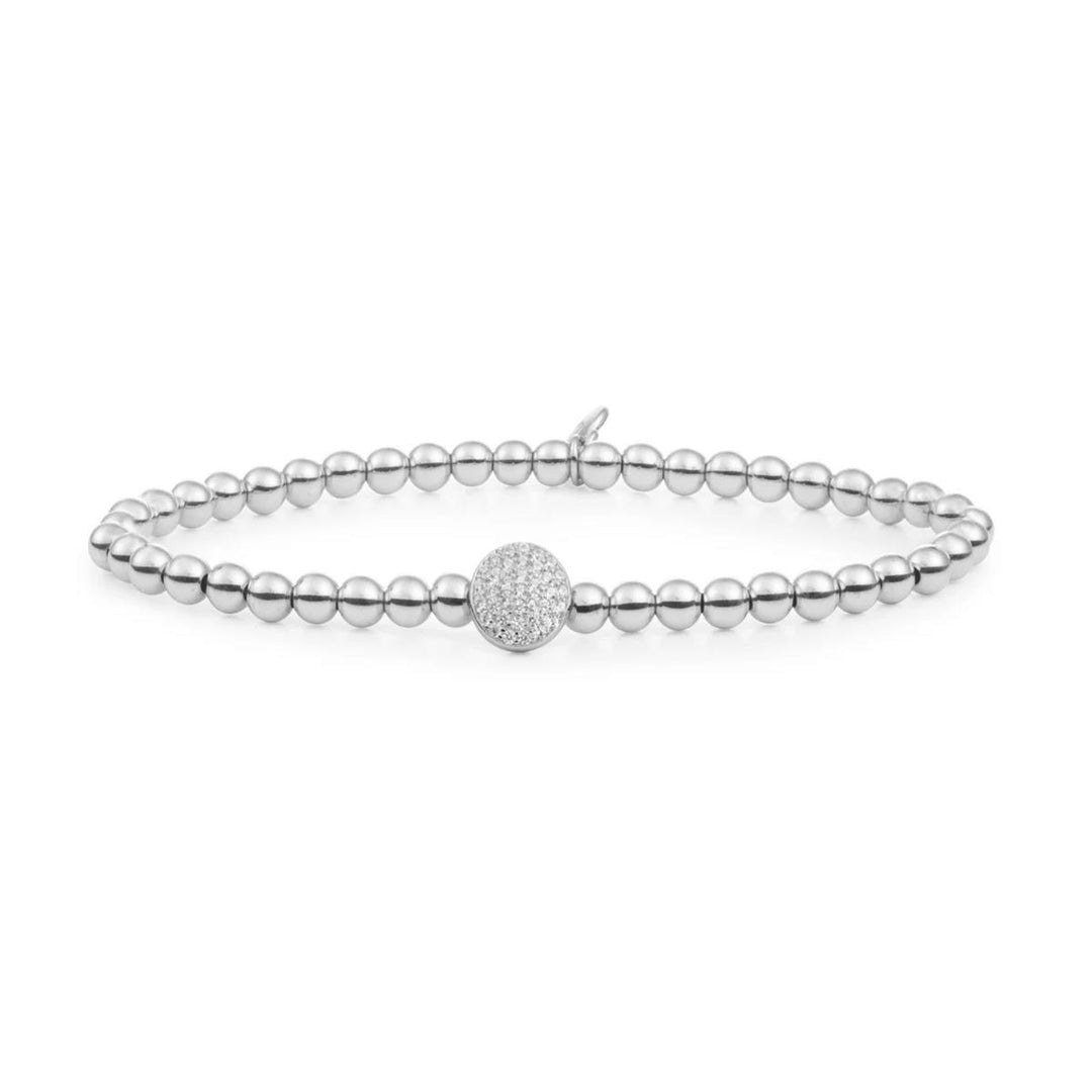 Bracelet | Silver - Disc Galaxy White CZ SB-S-4MM-DISC
