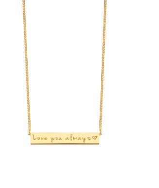 Love Bar Necklace 1 Letter