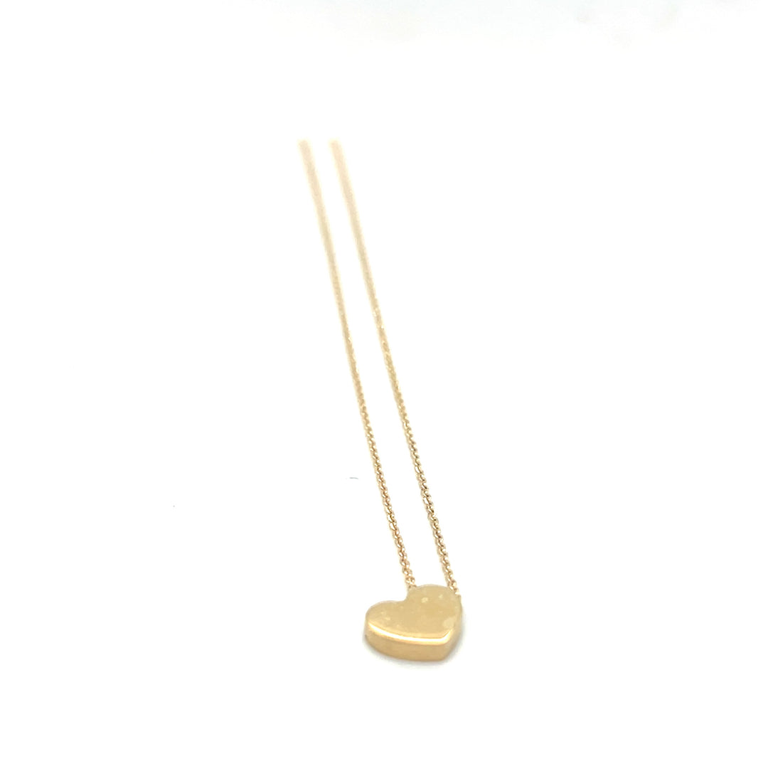 14 kt collier met hart hanger 42 cm
