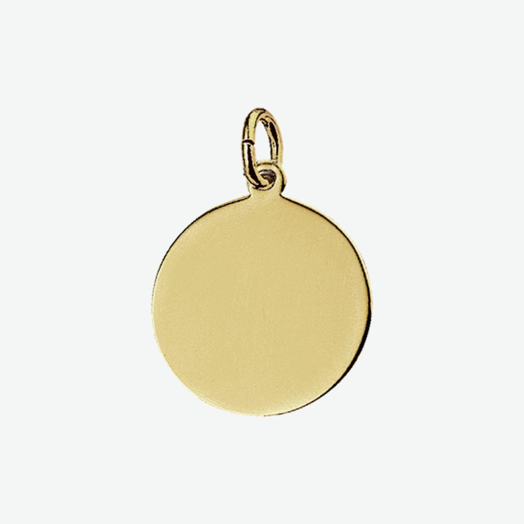 14 kt gouden graveerhanger 16 mm