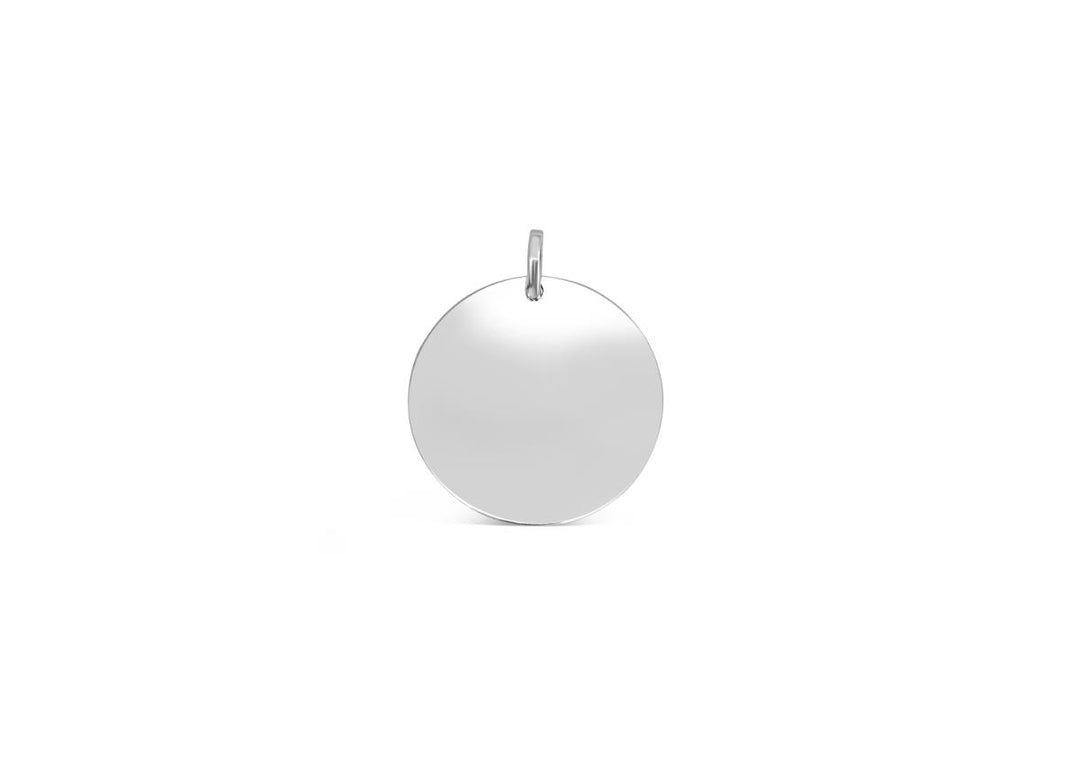 zilveren graveerhanger rond 16 mm draadoog 1 mm