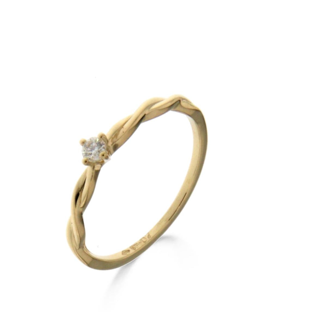 18 kt ring solitaire 91JH26A 0.07ct