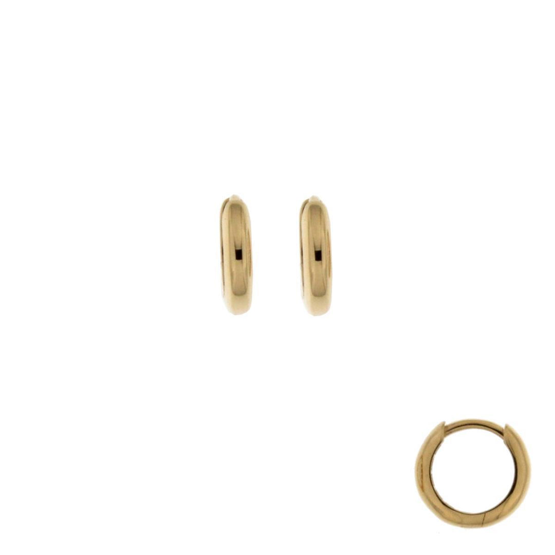 18 kt scharnier oorringen 14 mm