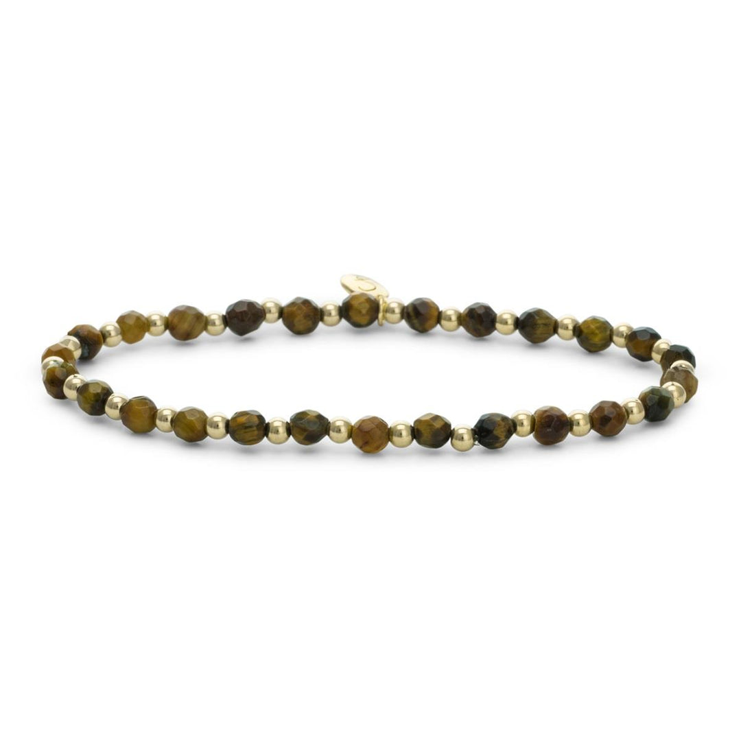 Bracelet | Tiger Eye Interstellar - Gold 3mm