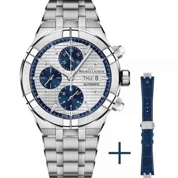 AIKON automatische chronograaf 44 mm AI6038-SS002-131-2