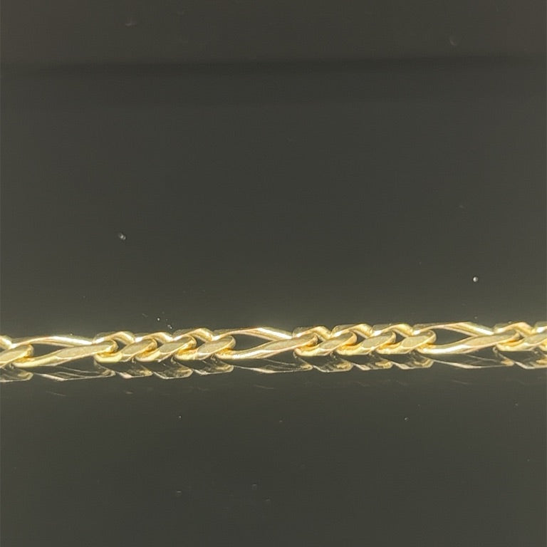 14 kt figaro armband 4 mm massief 21 cm