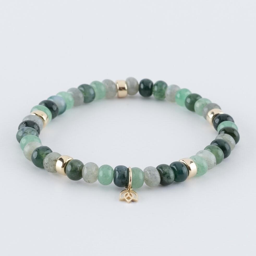 Embrace Nature - Edelstenen armband & 14kt goud SP0055