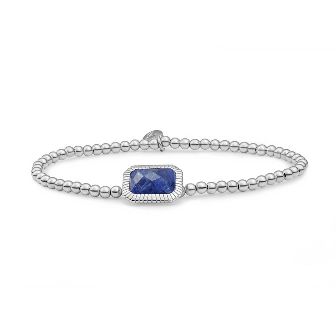 Bracelet | Silver - Sodalite Baguette SB-S-3MM-BAG