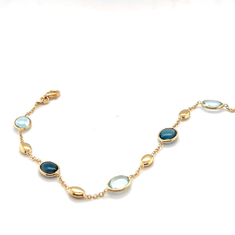 14 kt armband sky & Londen Blue Topaas 223827A