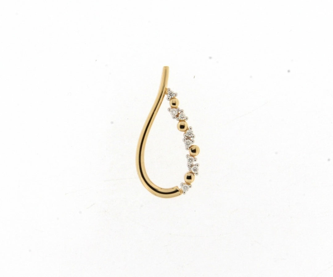18 Karaat Geel- en Witgouden Hanger met Diamanten – Model 069452A
