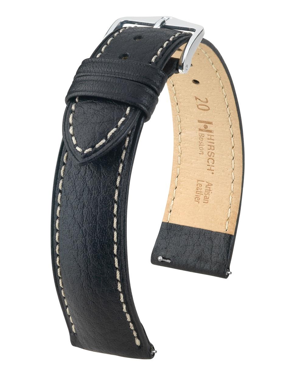 HIRSCH BOSTON L BLACK CALF 24/22MM