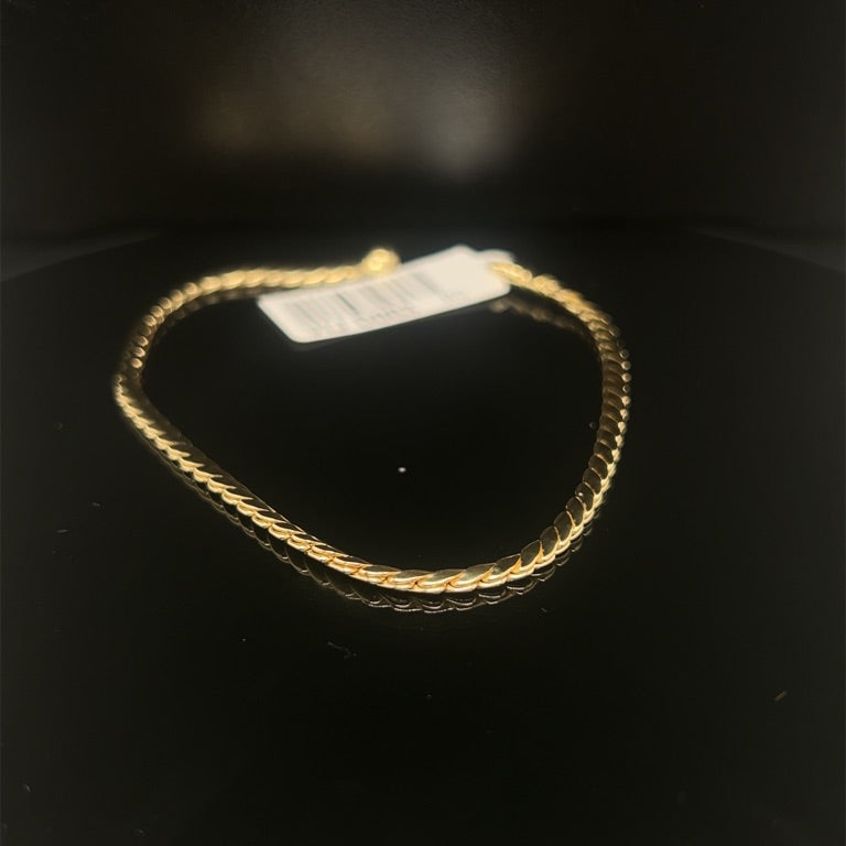 14 kt armband plat gourmett 19 cm
