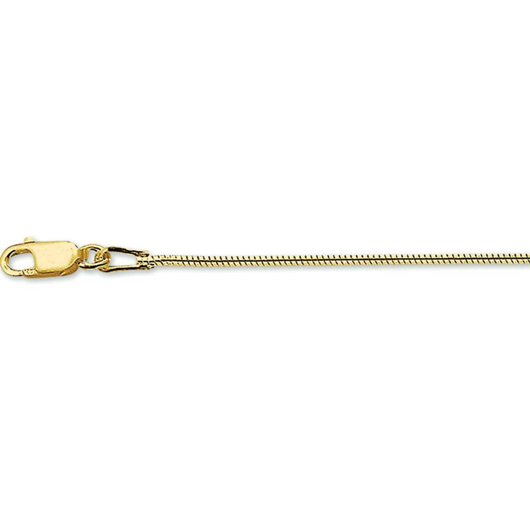 collier vierkant palmirond 1,5 mm 42 cm 14 kt goud