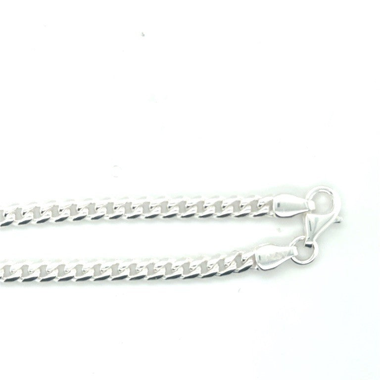 Zilveren Massief Gourmet Collier 5 mm – 55 cm