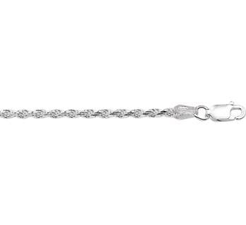 Zilveren collier koord 45 cm