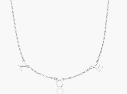 Just Franky Love Letter Ketting - 3 Initialen