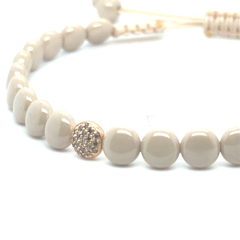 18kt Orotech Bracelet Zwart Ceramic B10-22SYW 0.03ct