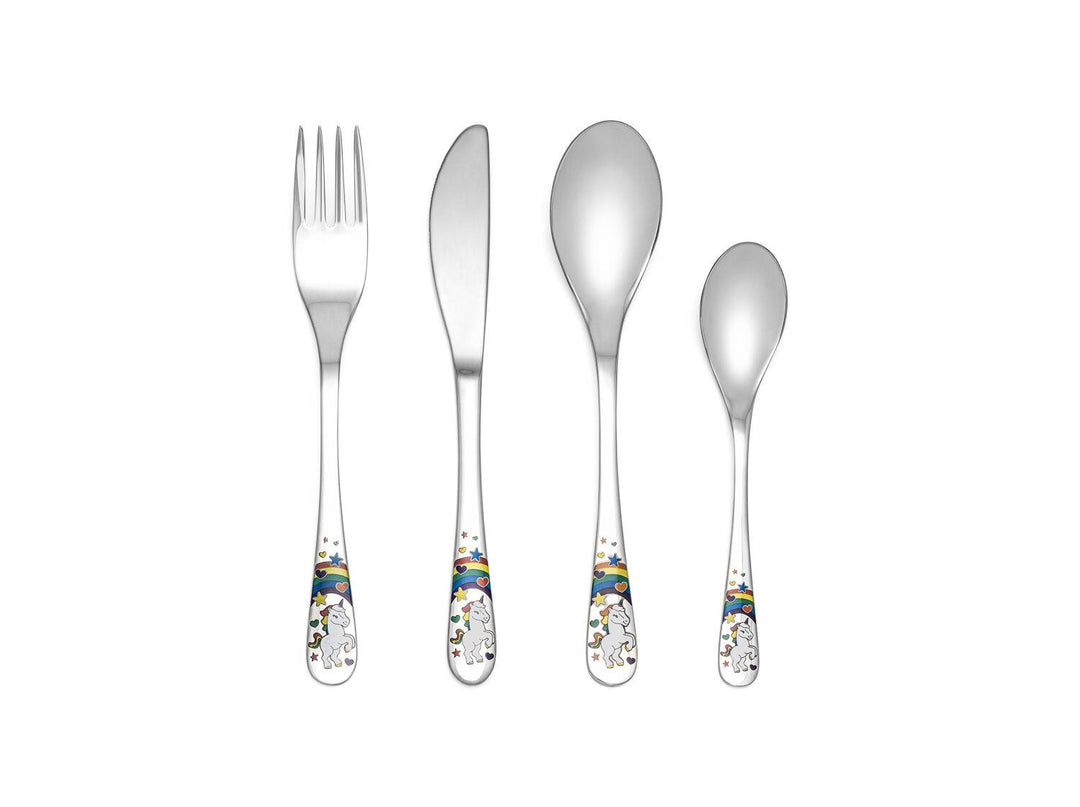 Kinderbestek Unicorn, 4-delig, RVS 4260070