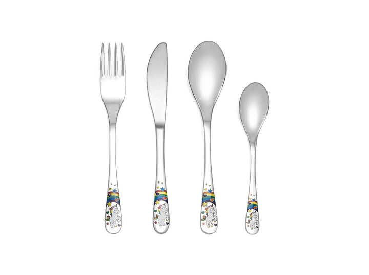 Kinderbestek Unicorn, 4-delig, RVS 4260070