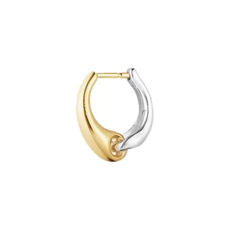 20001179 REFLECT SMALL EARHOOP 652A SILVER YG
