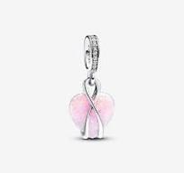 Mum Opalescent Heart Dangle Charm 793202C01
