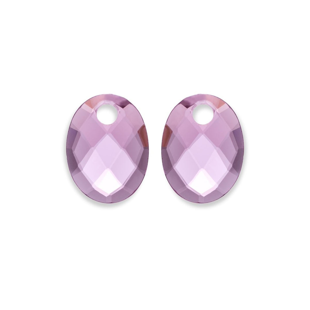 Sparkling Jewels Medium Oval Earstones Aubergine Quartz – EAGEM59-MO