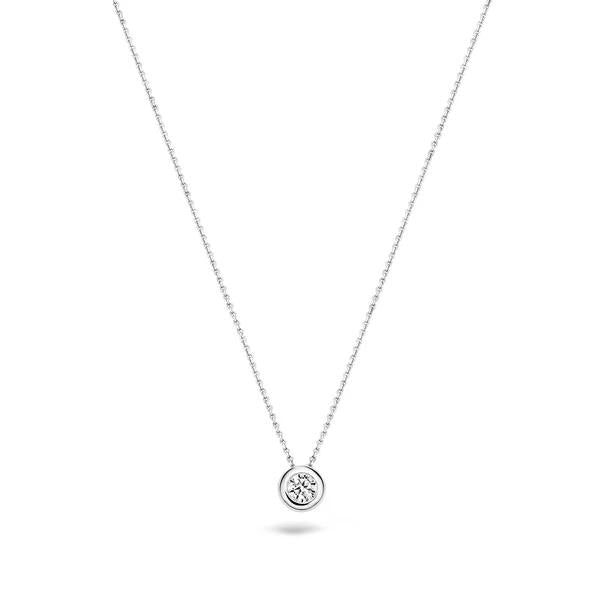 Collier 3052WZI - 14k Witgoud met Zirkonia