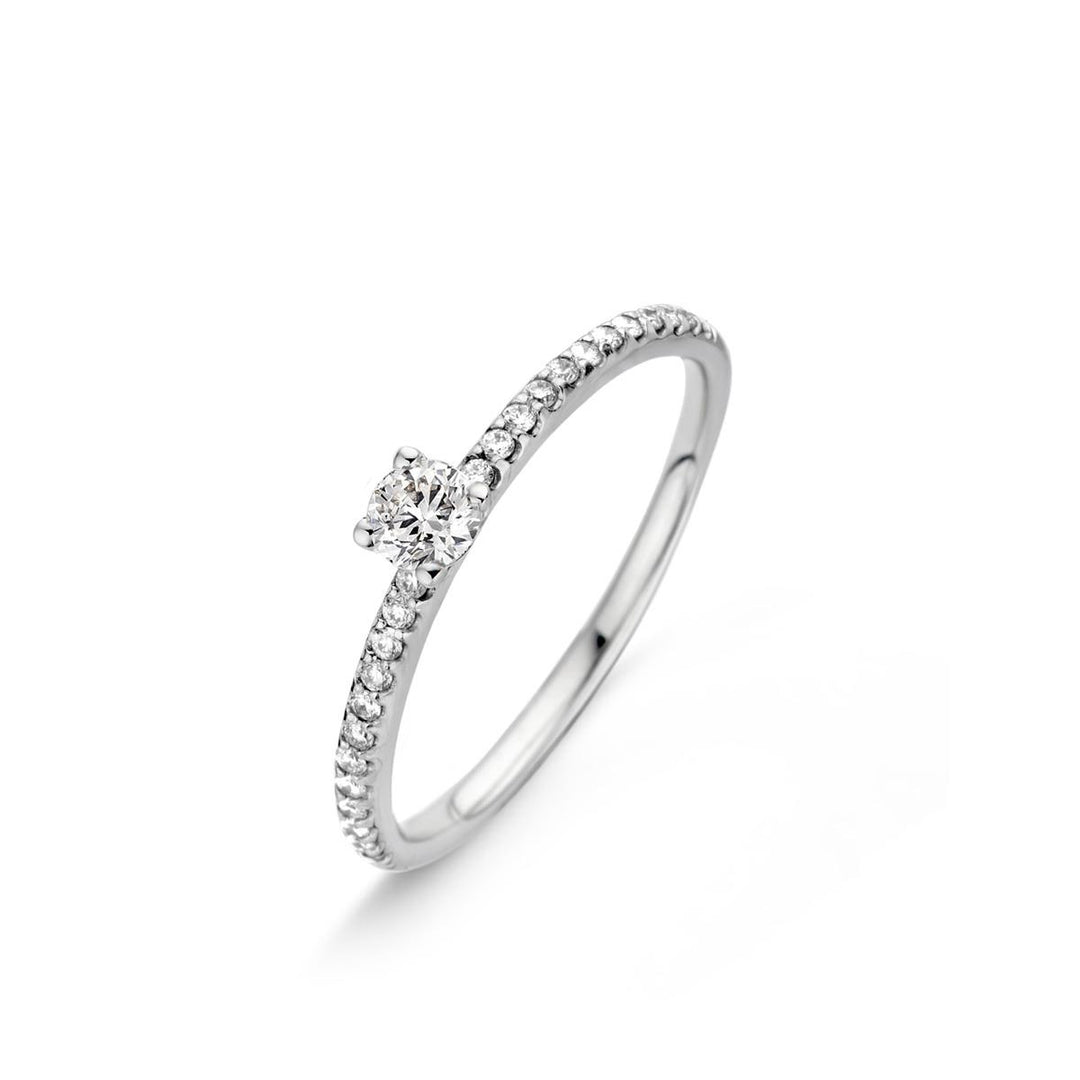 Salina ring in 18K witgoud met diamant wit/zeldzame witte si.