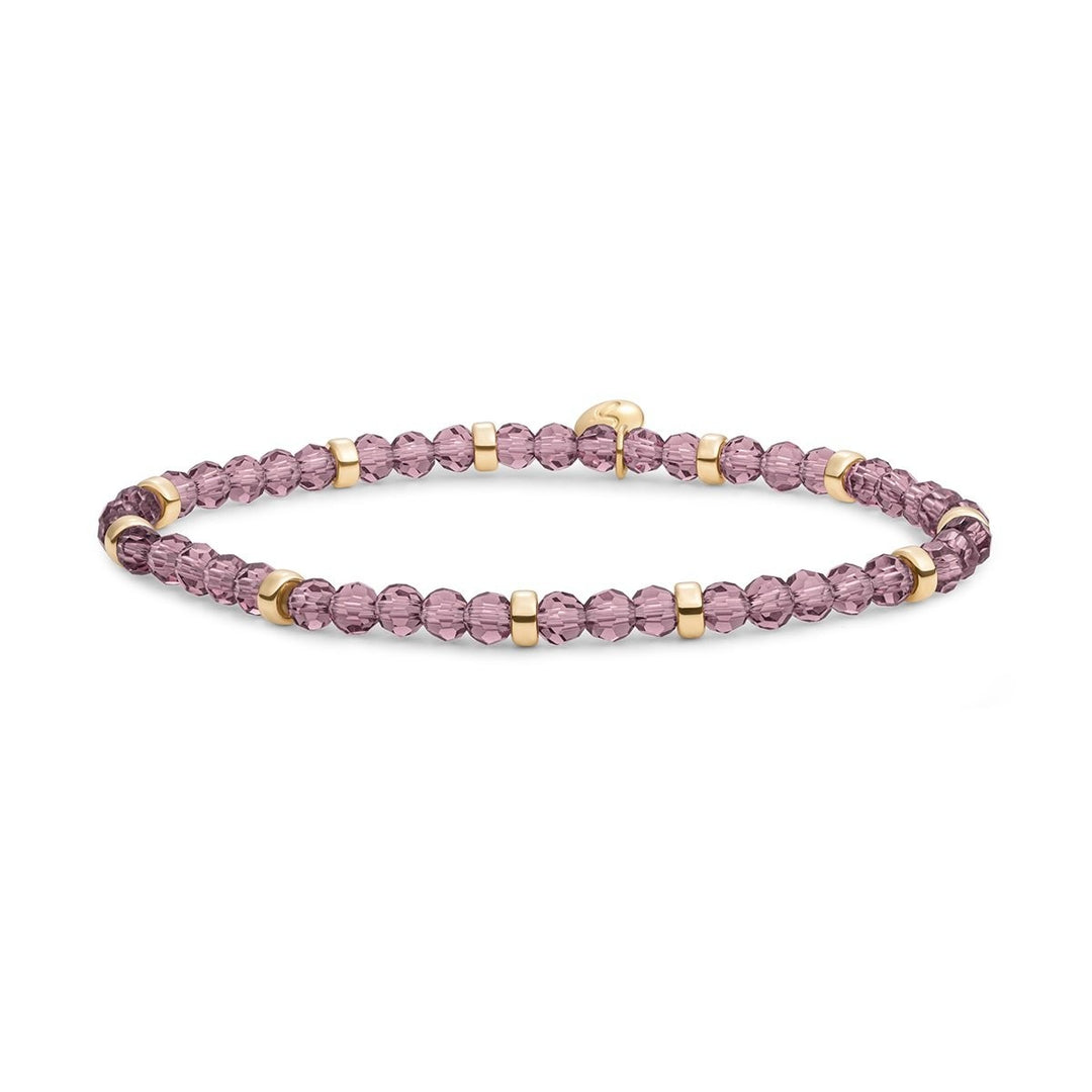 Sparkling Jewels Roundel Interstellar Armband Aubergine Quartz – SBG-GEM59-MIX-RDL