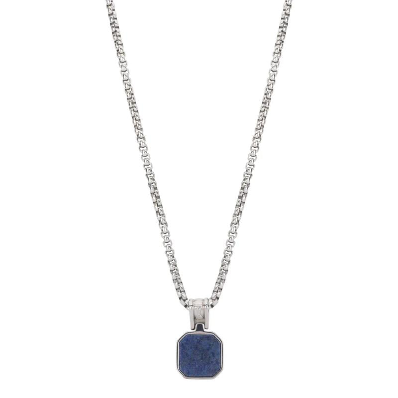 NECKLACE ROLO LAPIS ROCKS - (50+10CM) AZ-NL012-A-060