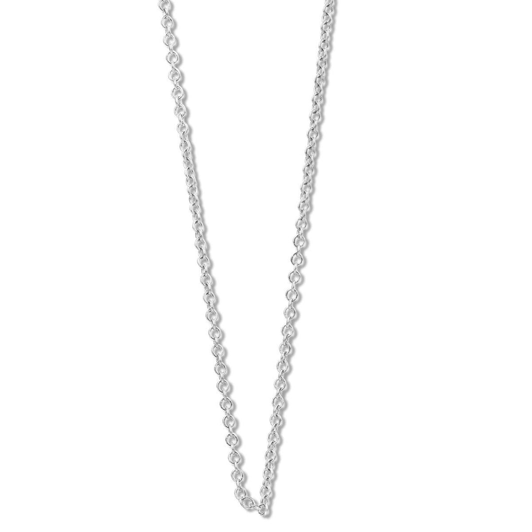 Ischia halsketting 18 Kt witgoud 45 CM FRW09045
