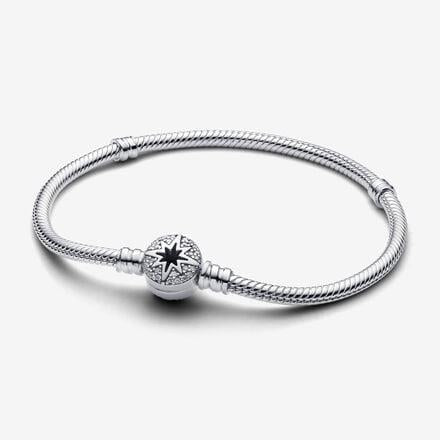 Pandora Slangenschakelarmband met sluiting met poolster 593584C01-18